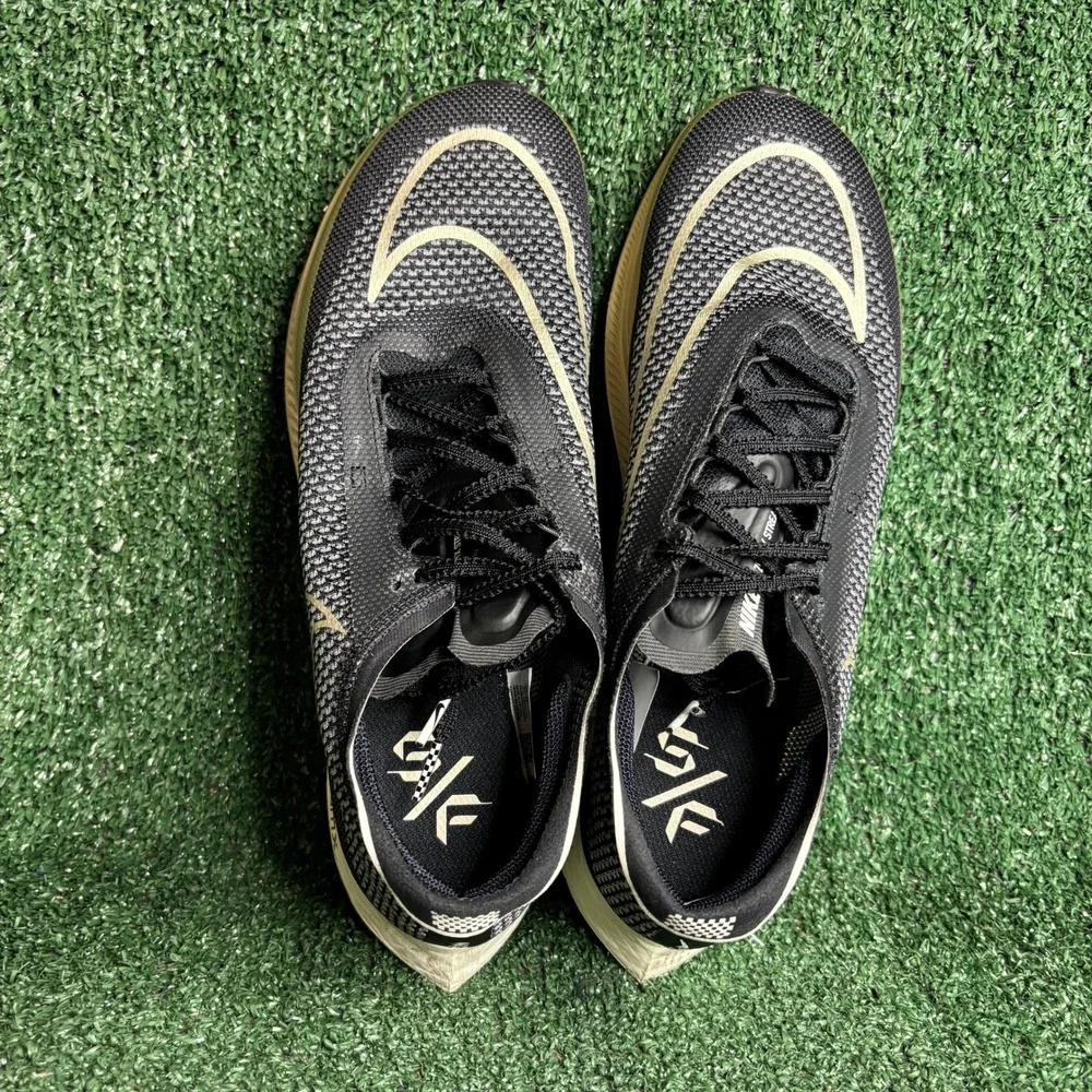 Nike ZoomX Streakfly Road Racing Athletic Sneaker Black Gold Metallic Mens Sz 10